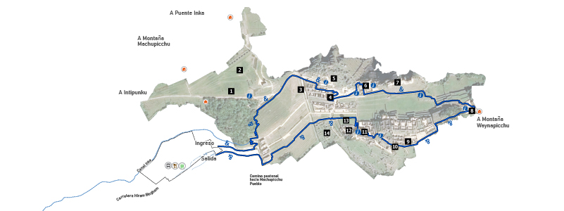 Sector principal del templo de Machu Picchu